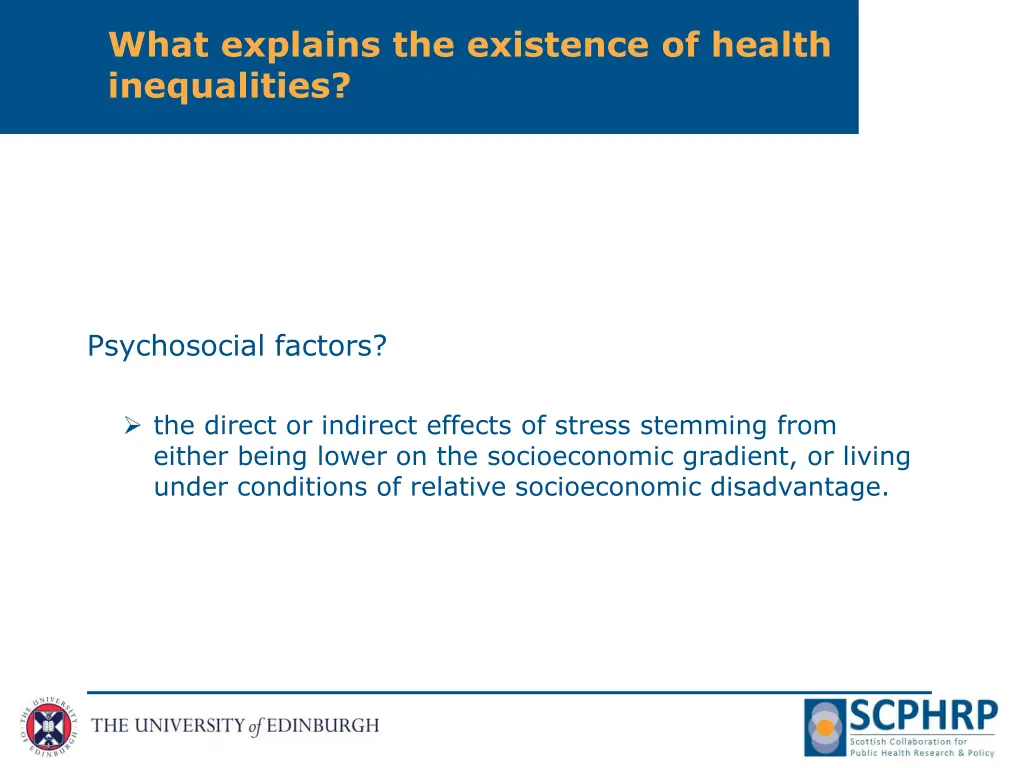 what explains the existence of health inequalities 1
