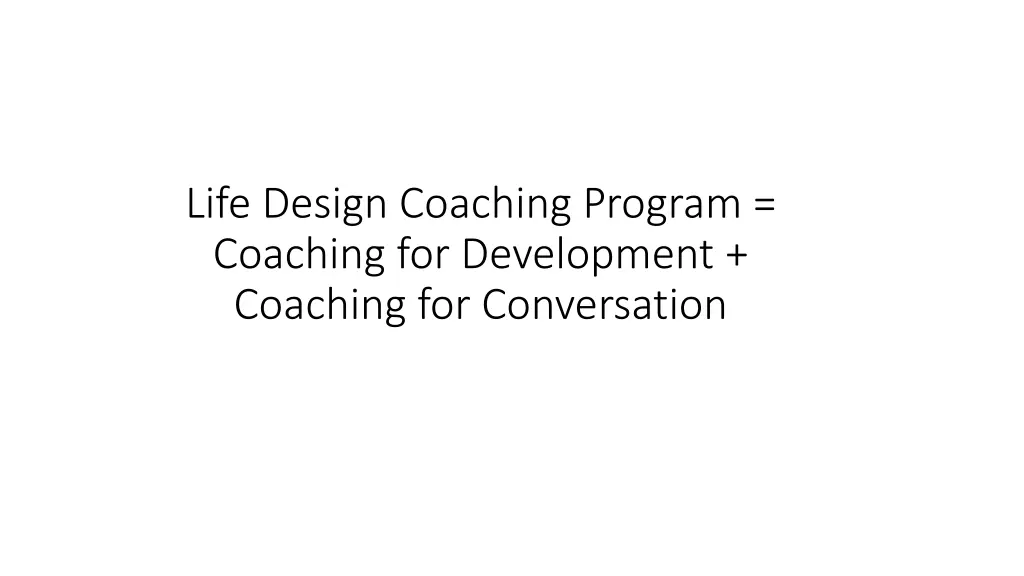 life design coaching program coaching