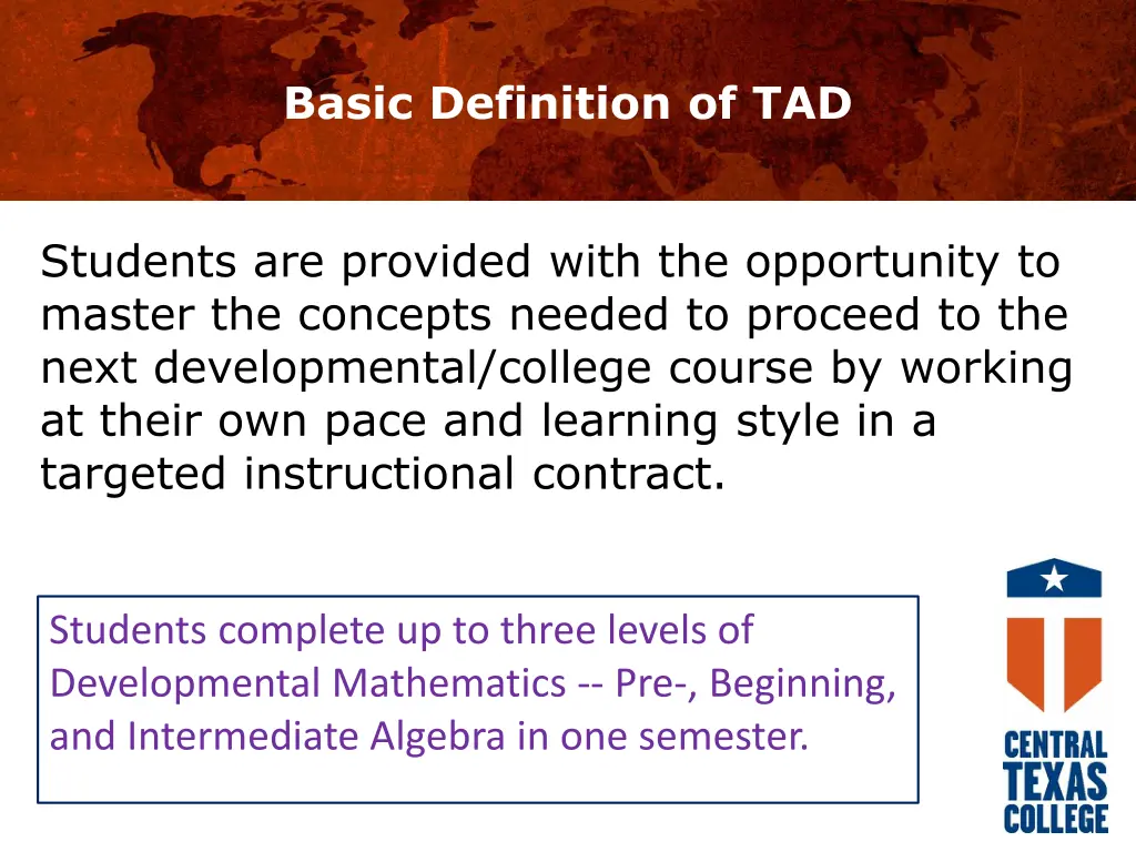 basic definition of tad