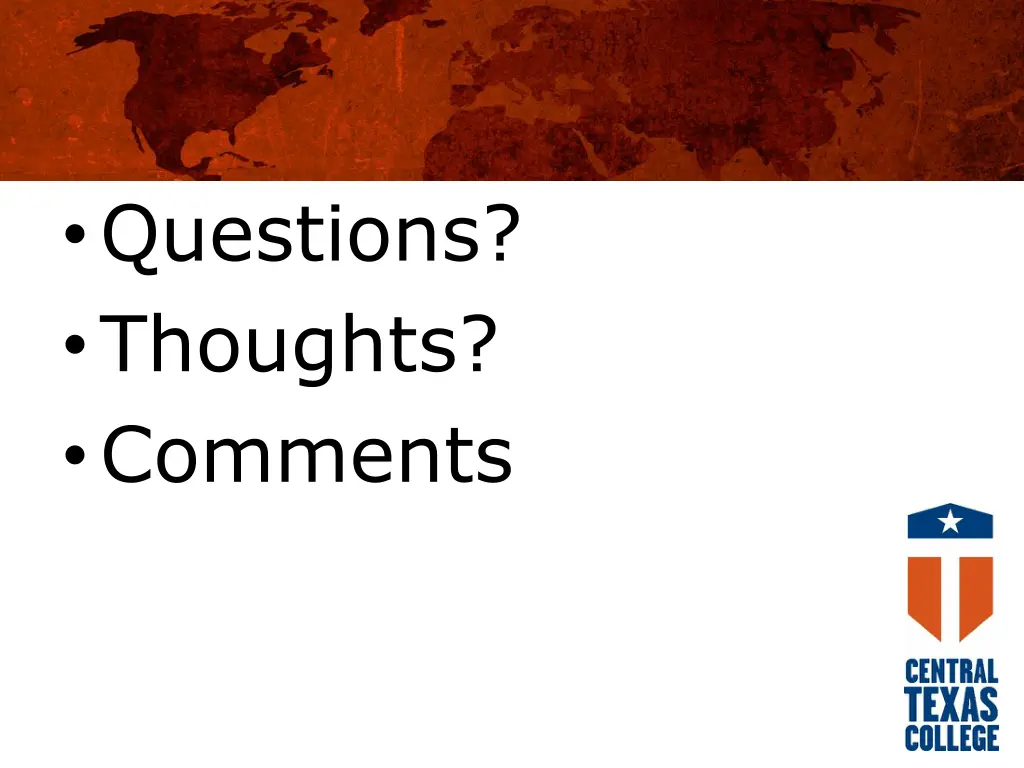 questions thoughts comments