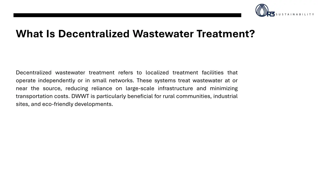 what is decentralized wastewater treatment
