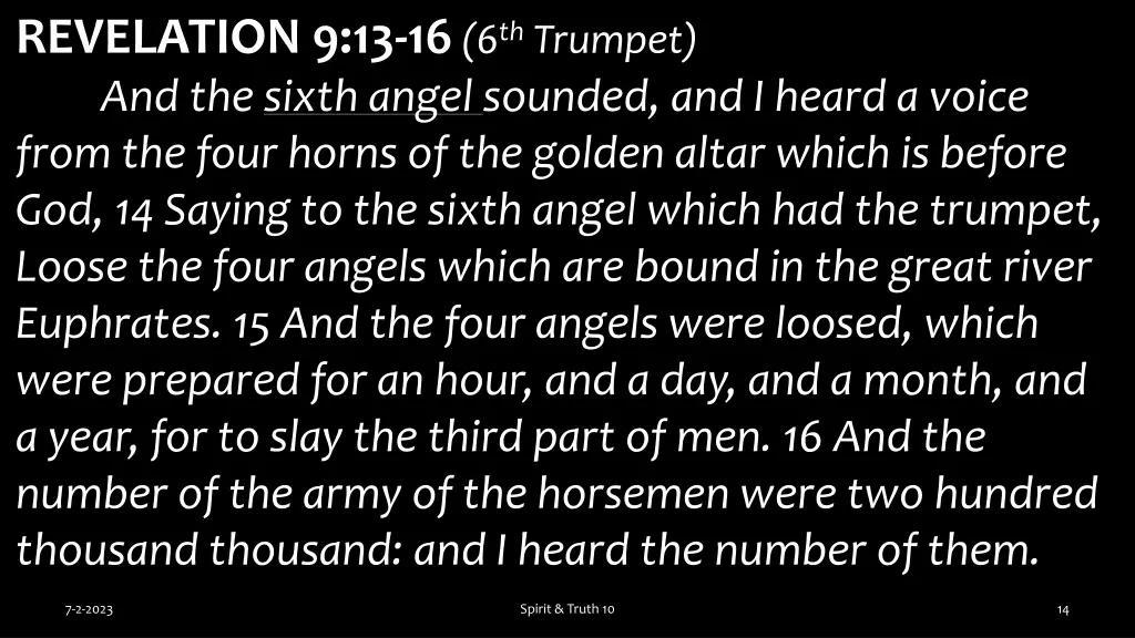 revelation 9 13 16 6 th trumpet and the sixth