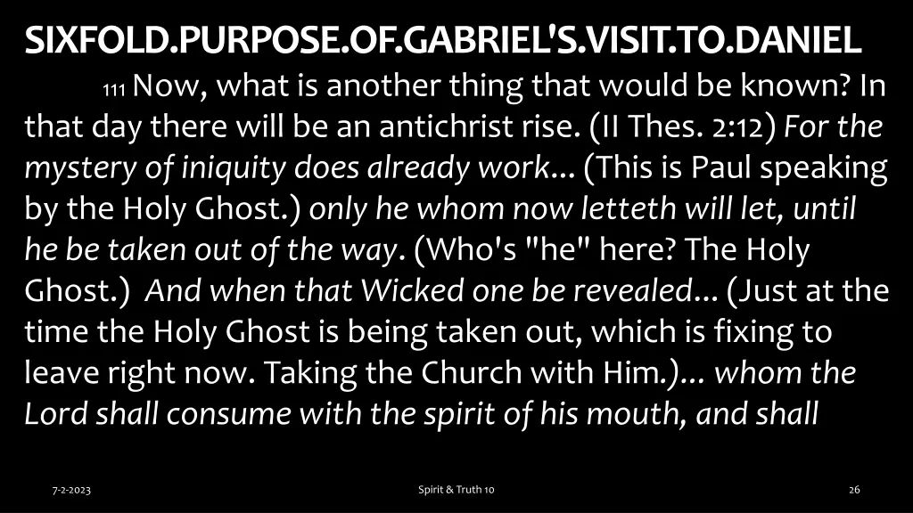 sixfold purpose of gabriel s visit to daniel