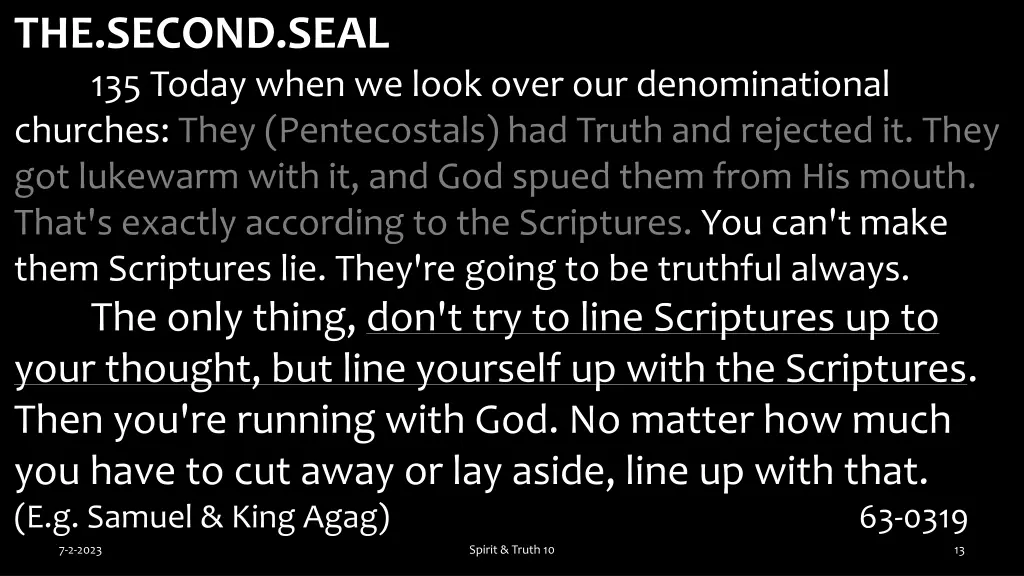 the second seal 135 today when we look over