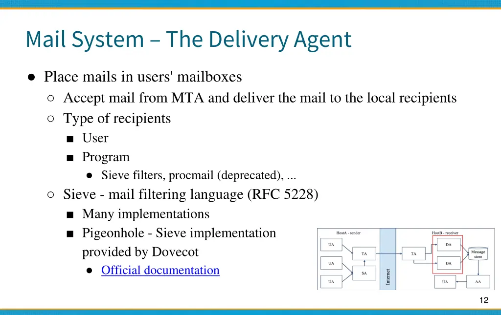 mail system the delivery agent