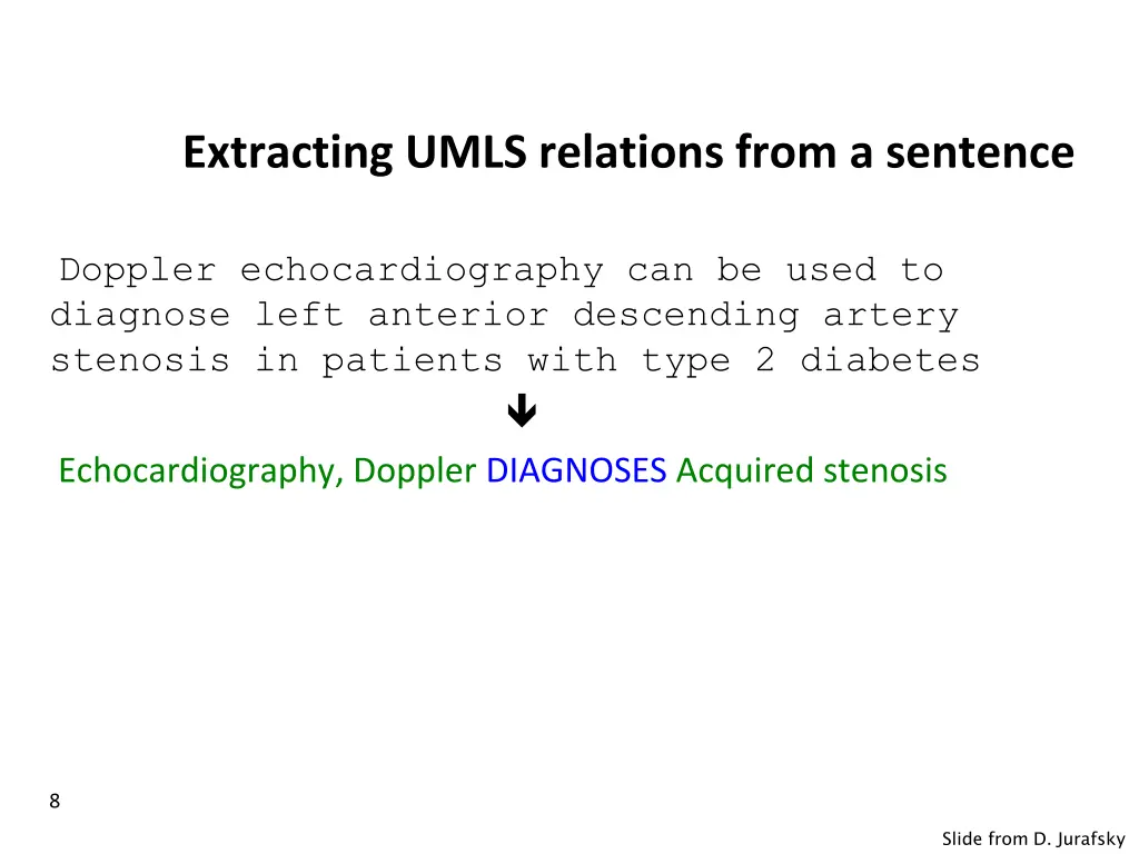 extracting umls relations from a sentence