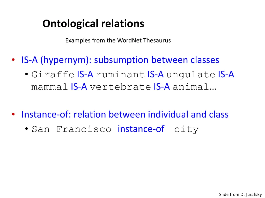 ontological relations