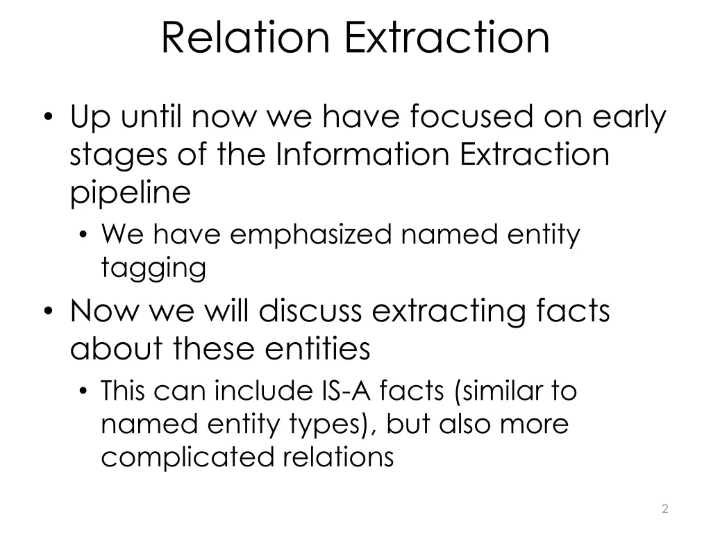 relation extraction