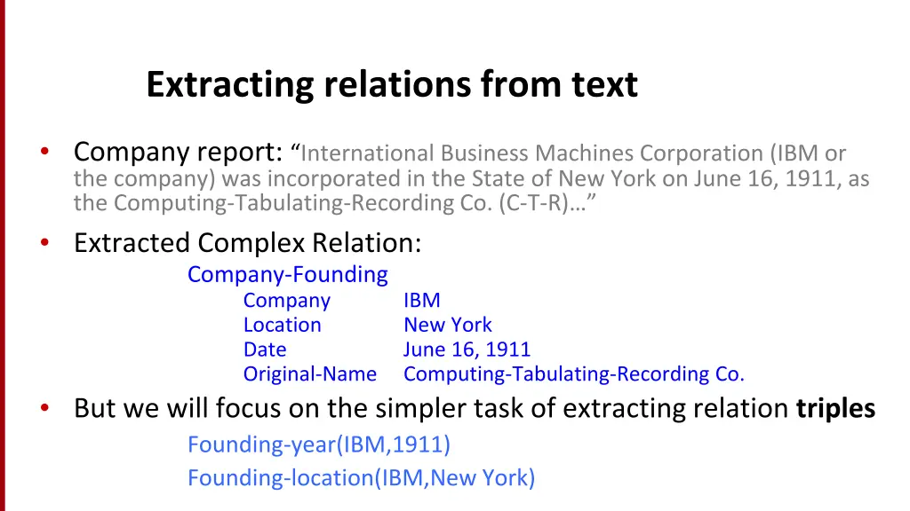 extracting relations from text