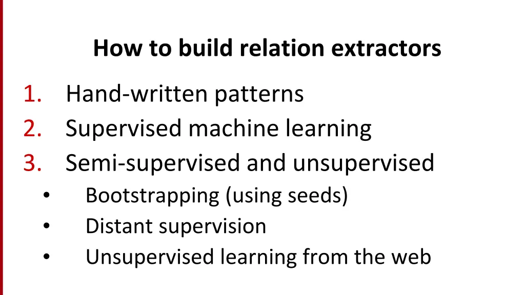 how to build relation extractors