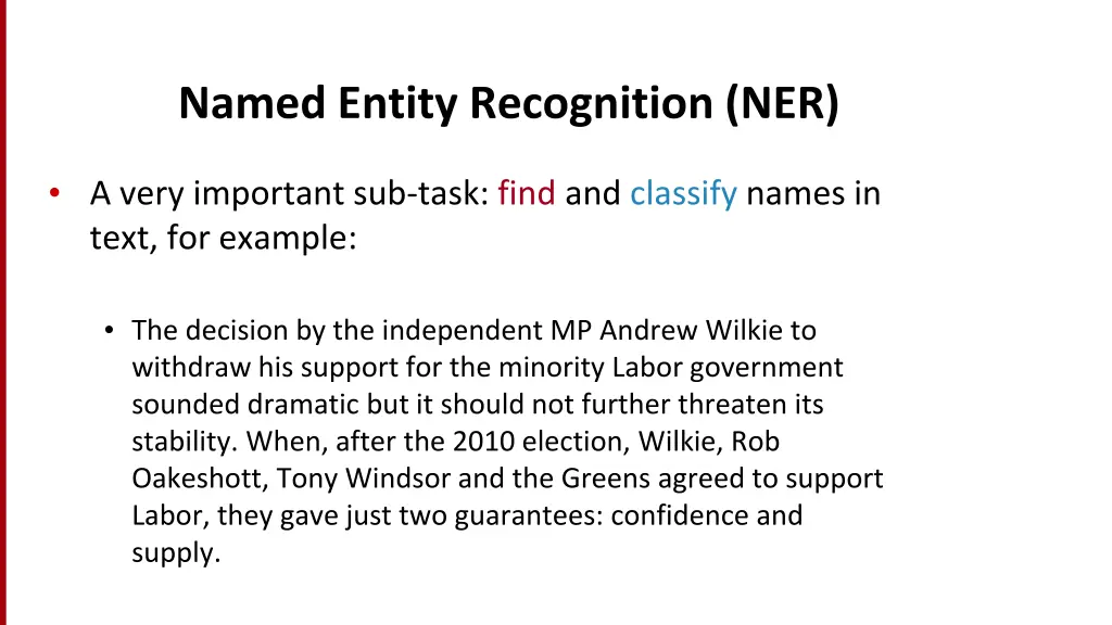 named entity recognition ner