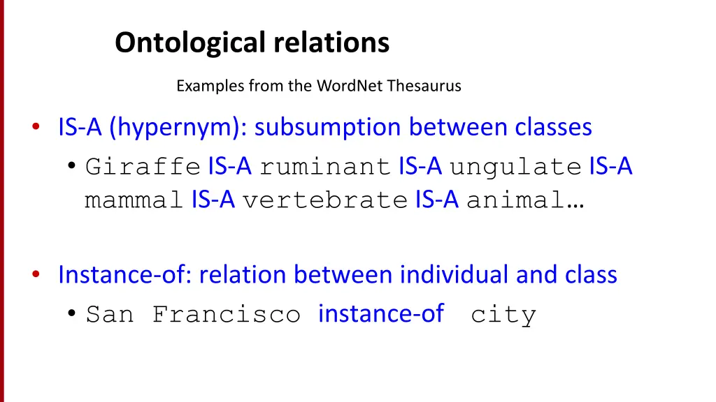 ontological relations