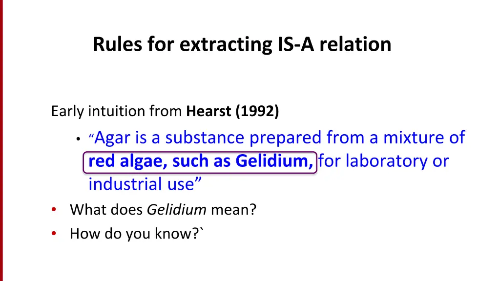 rules for extracting is a relation 1