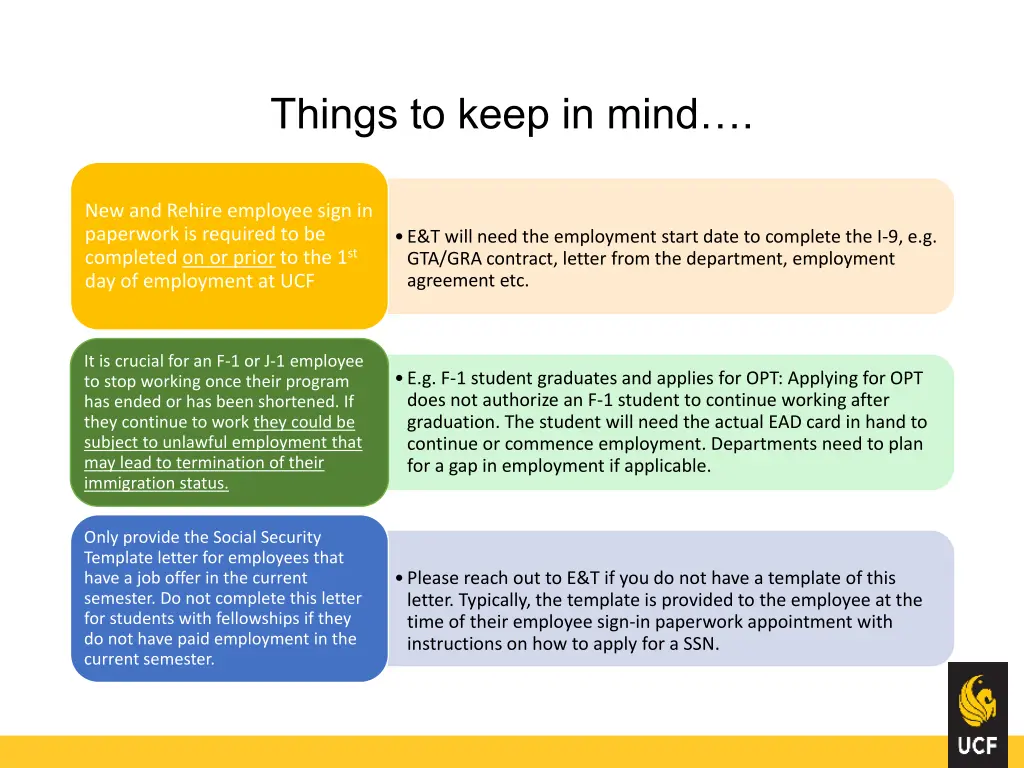 things to keep in mind