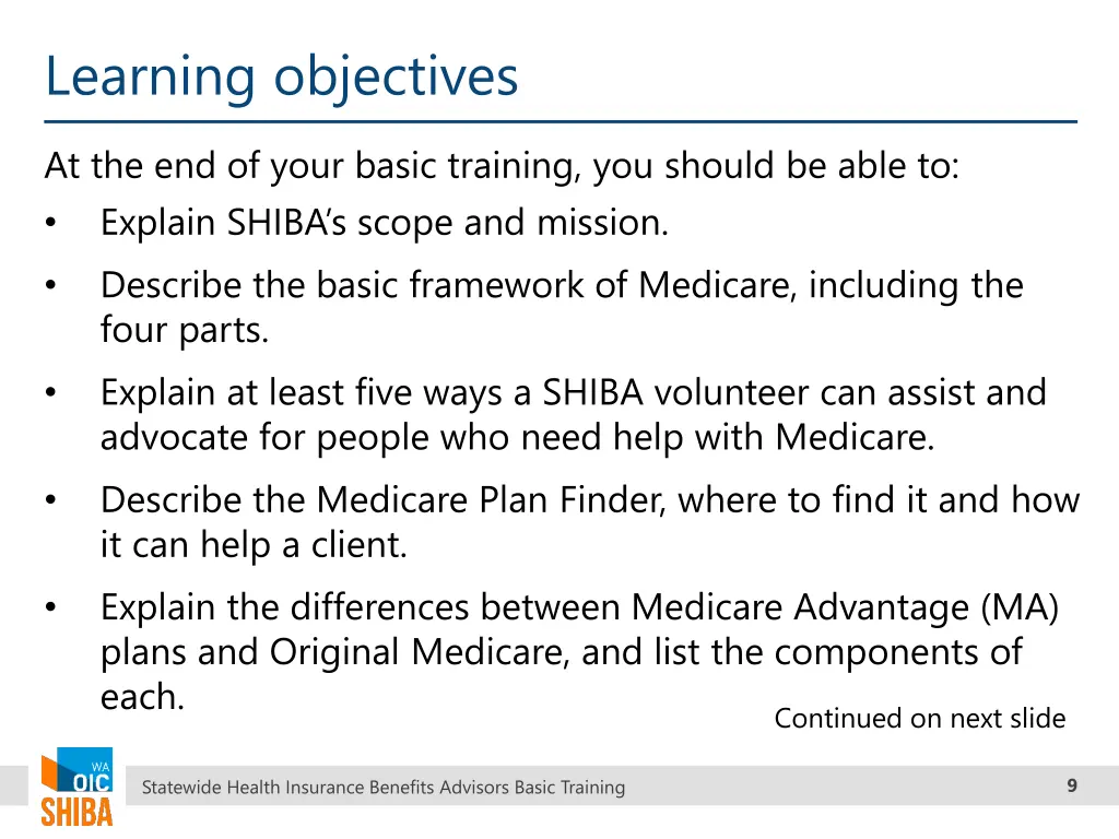 learning objectives