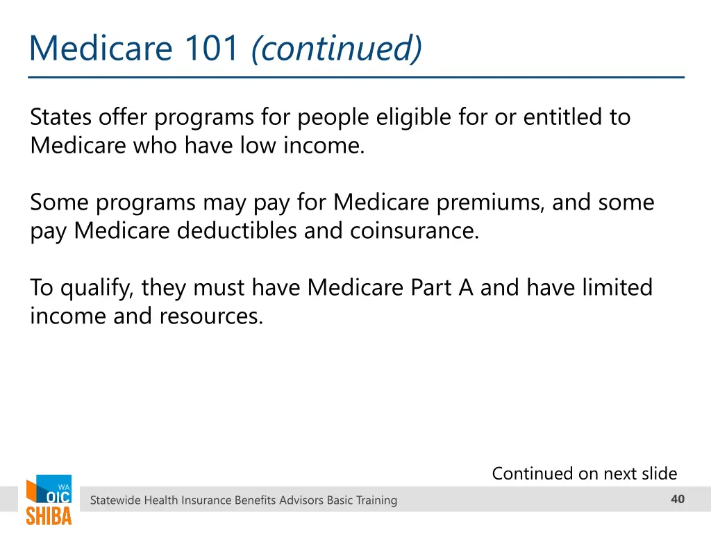 medicare 101 continued 1