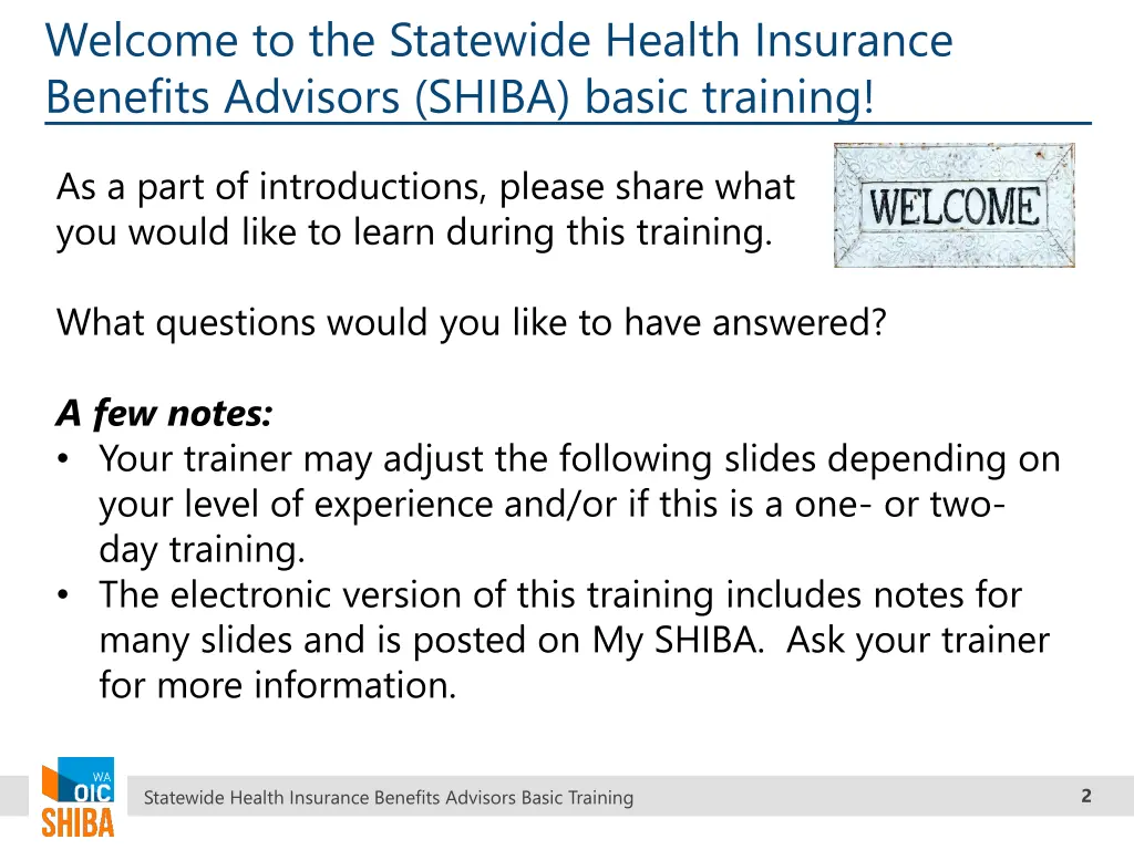welcome to the statewide health insurance