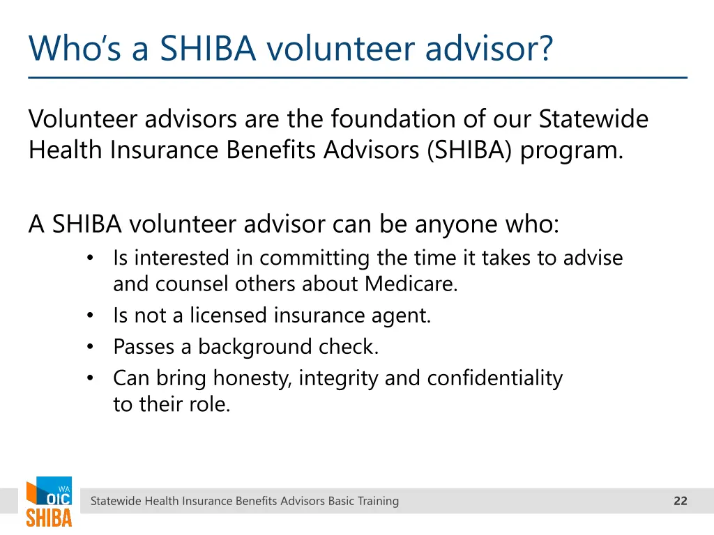who s a shiba volunteer advisor