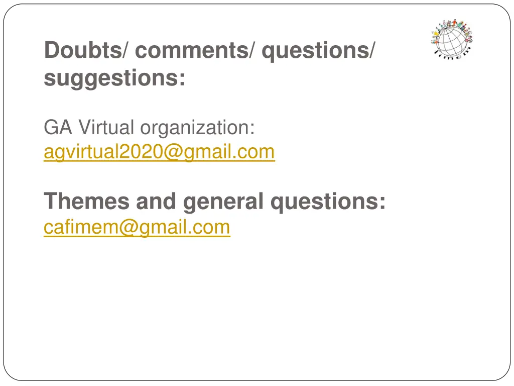 doubts comments questions suggestions