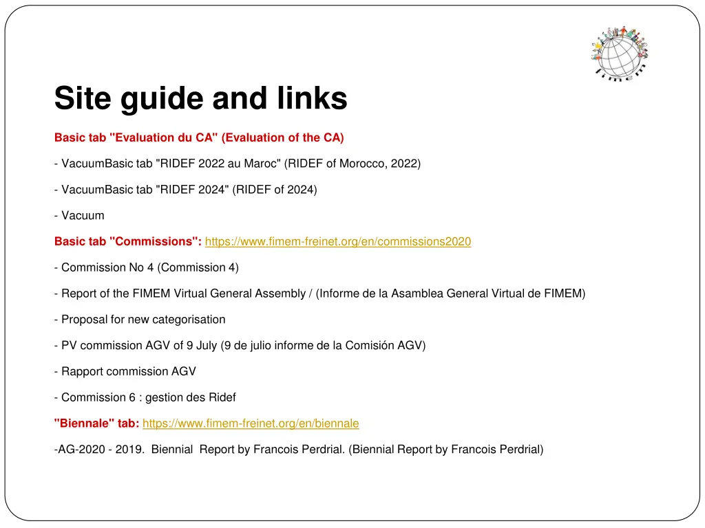 site guide and links 1