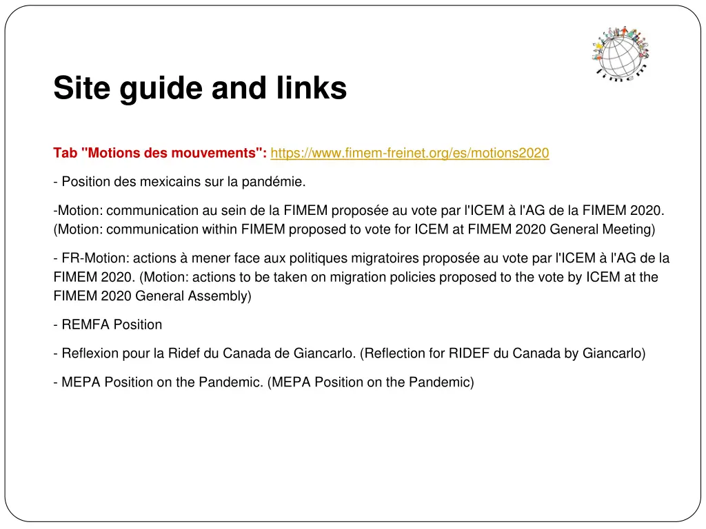 site guide and links 2