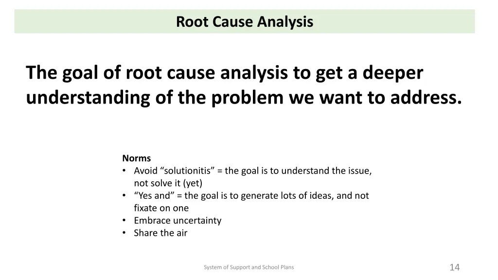 root cause analysis