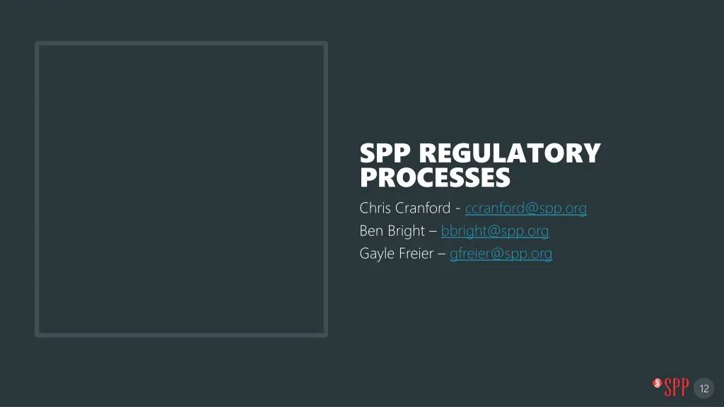 spp regulatory processes chris cranford