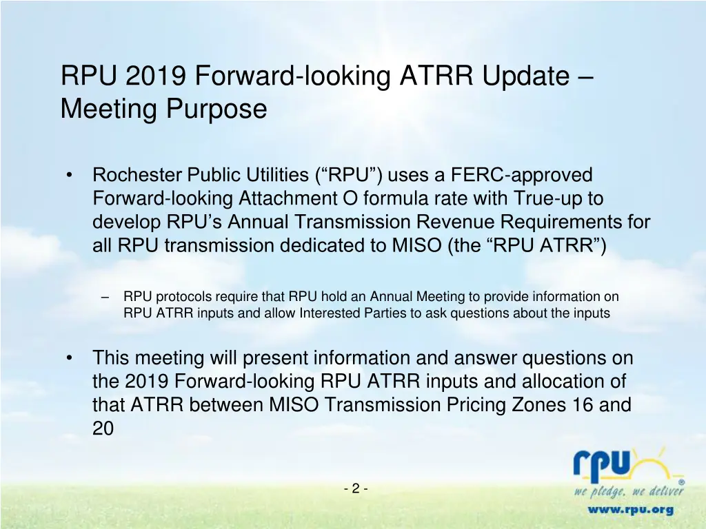 rpu 2019 forward looking atrr update meeting