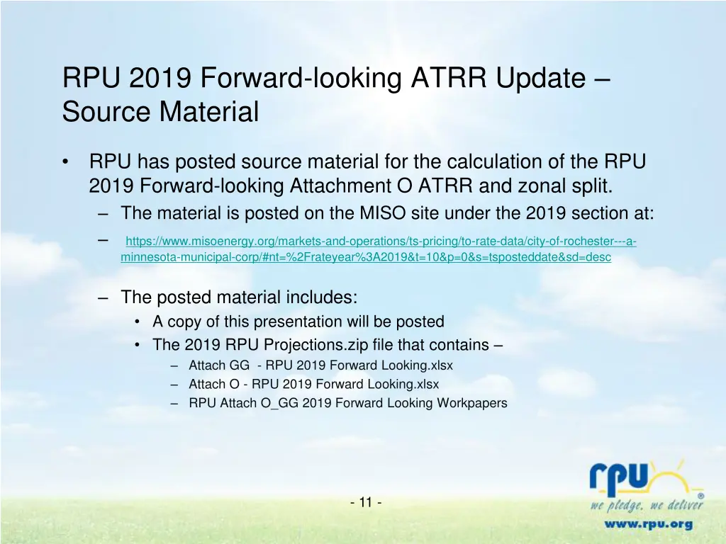 rpu 2019 forward looking atrr update source