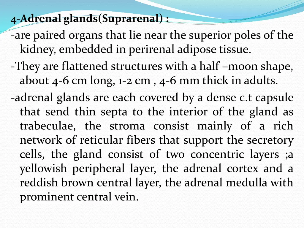 4 adrenal glands suprarenal are paired organs