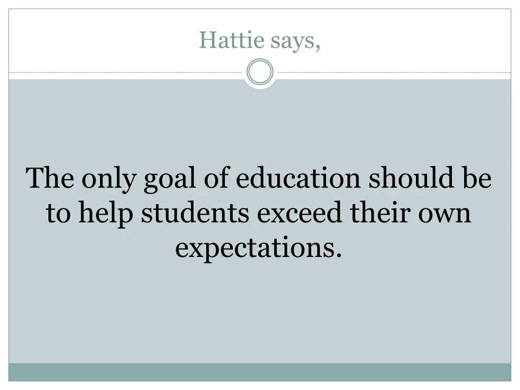 hattie says