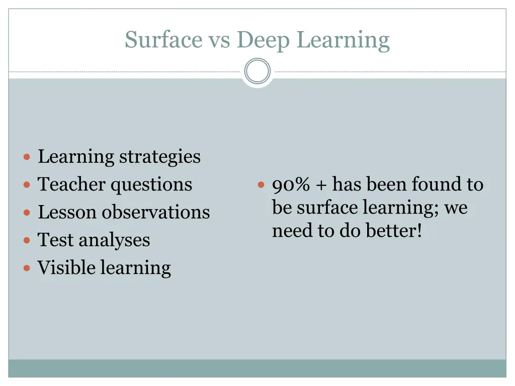 surface vs deep learning