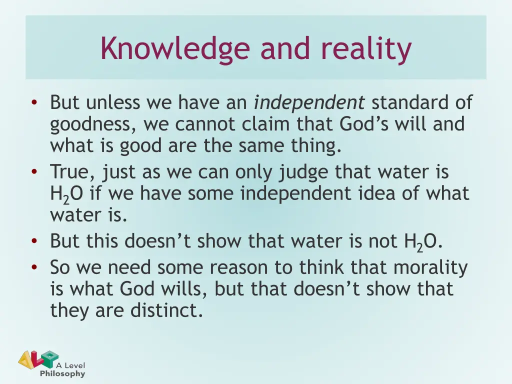 knowledge and reality