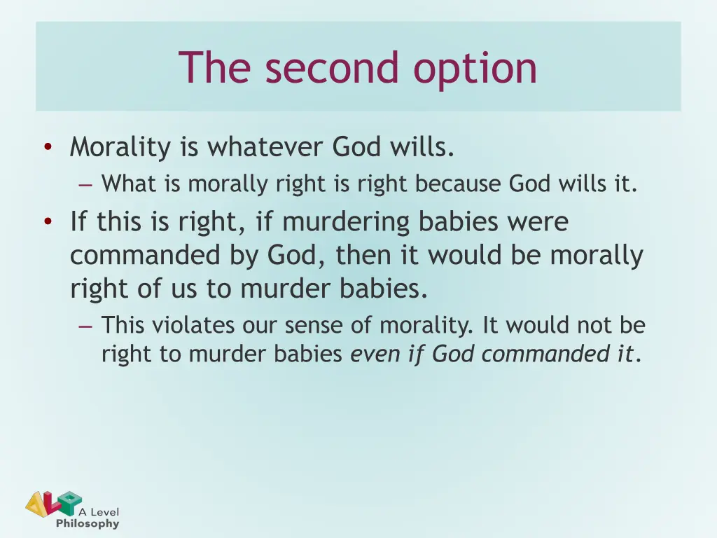 the second option