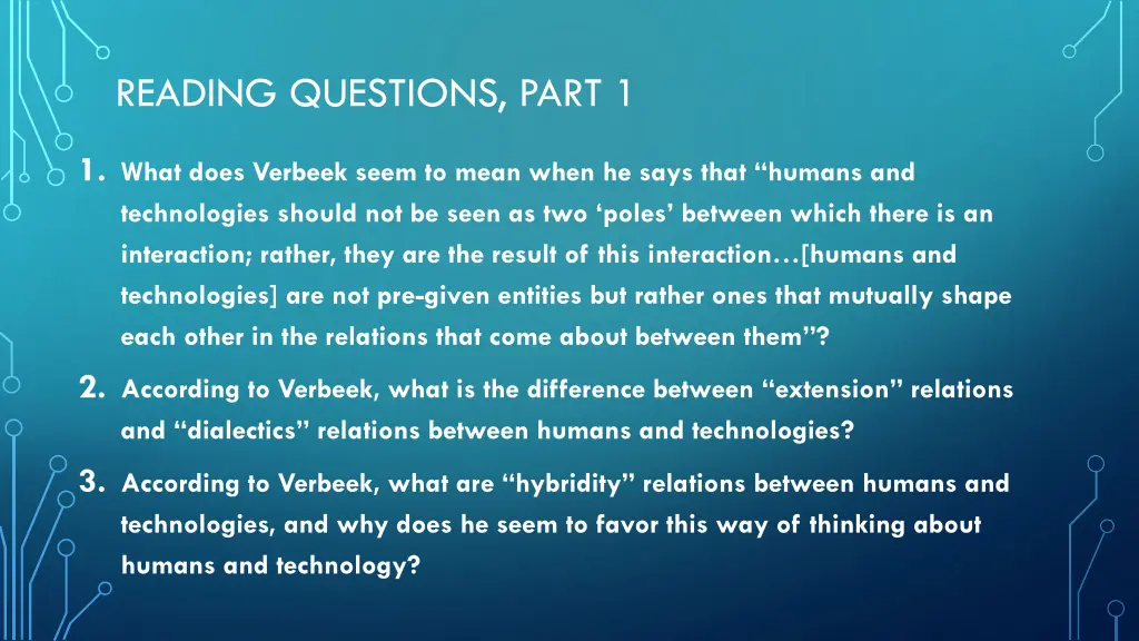 reading questions part 1