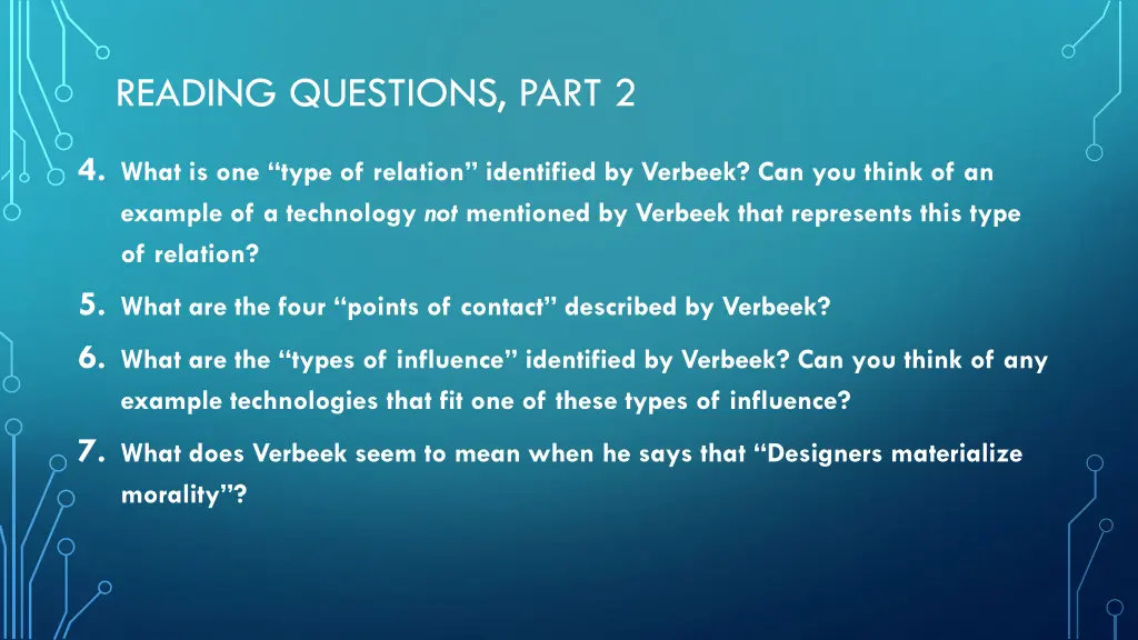 reading questions part 2
