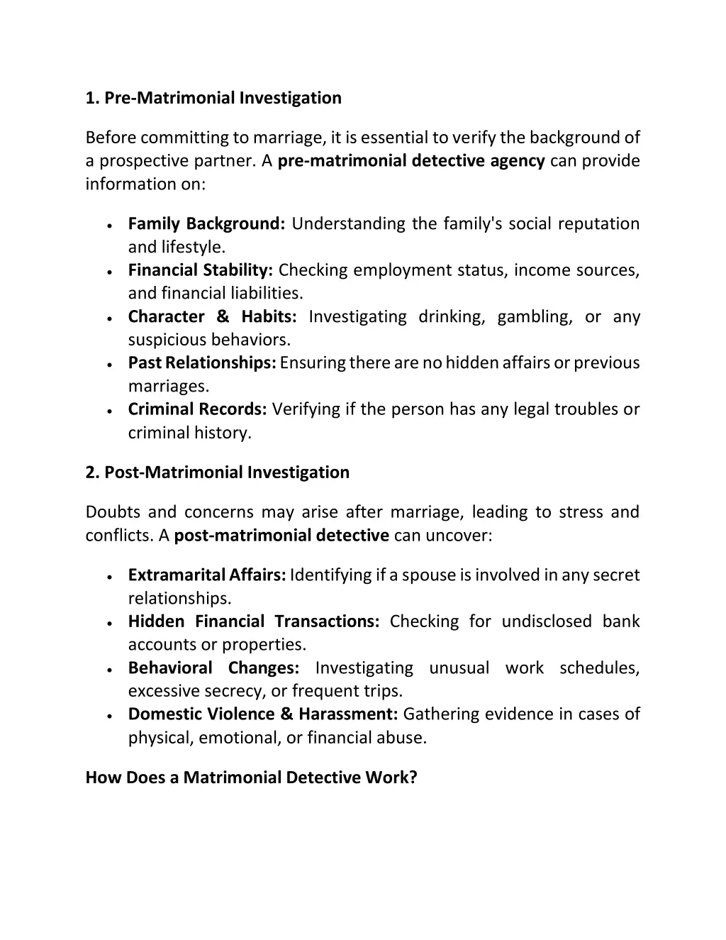 1 pre matrimonial investigation