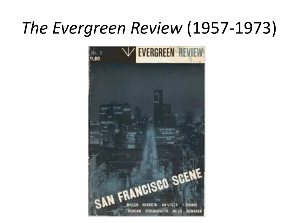 the evergreen review 1957 1973