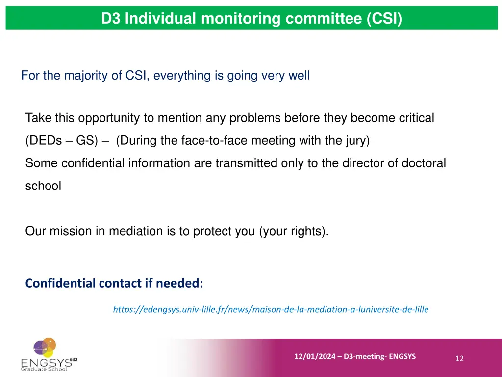 d3 individual monitoring committee csi