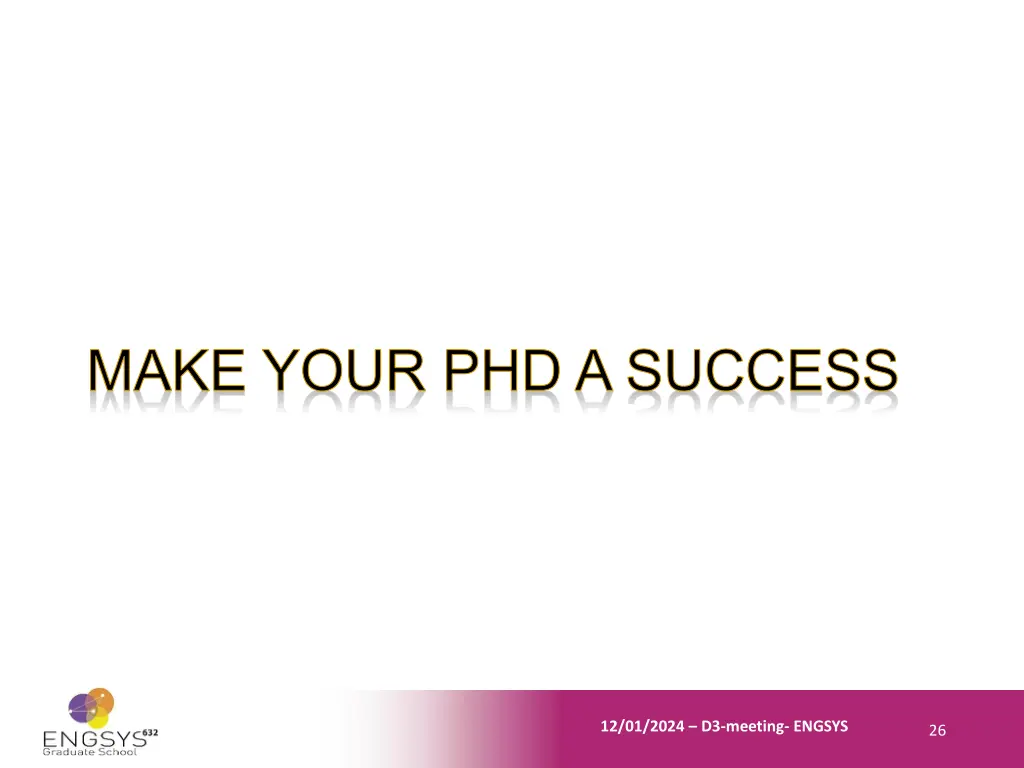 make your phd a success