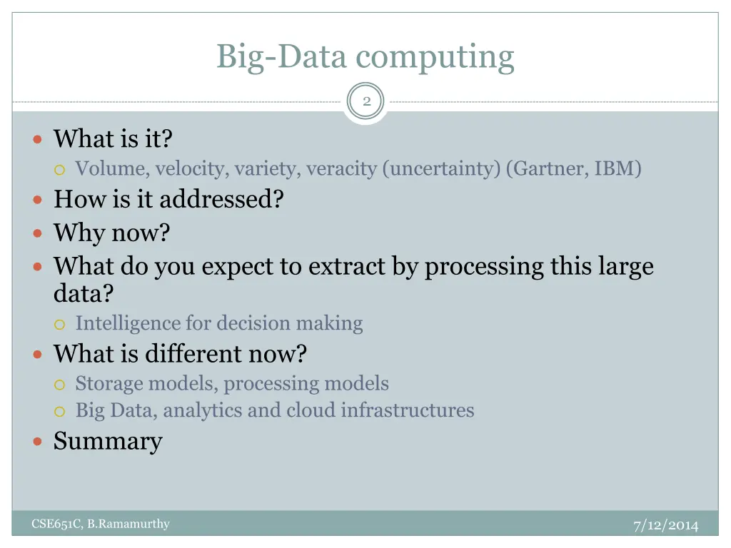 big data computing