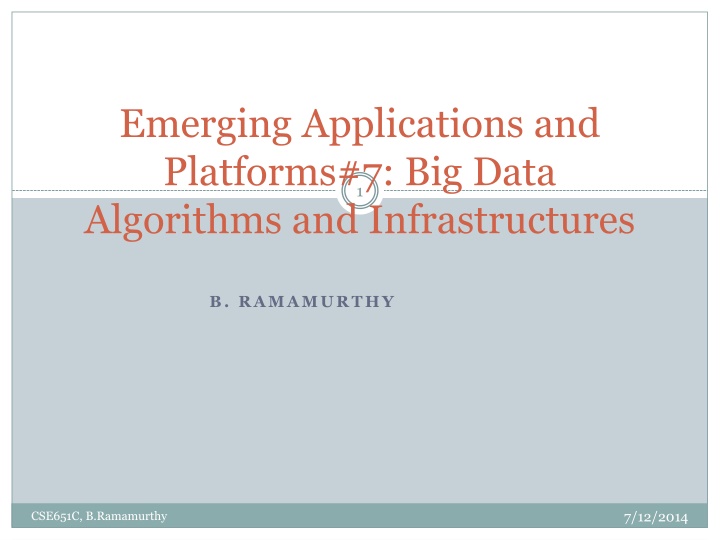 emerging applications and platforms 7 big data