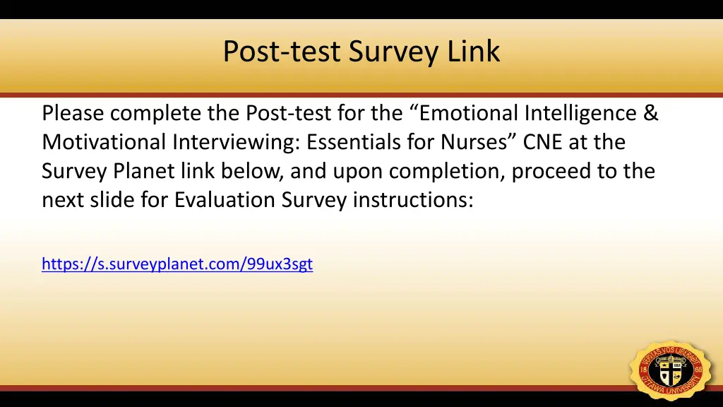 post test survey link