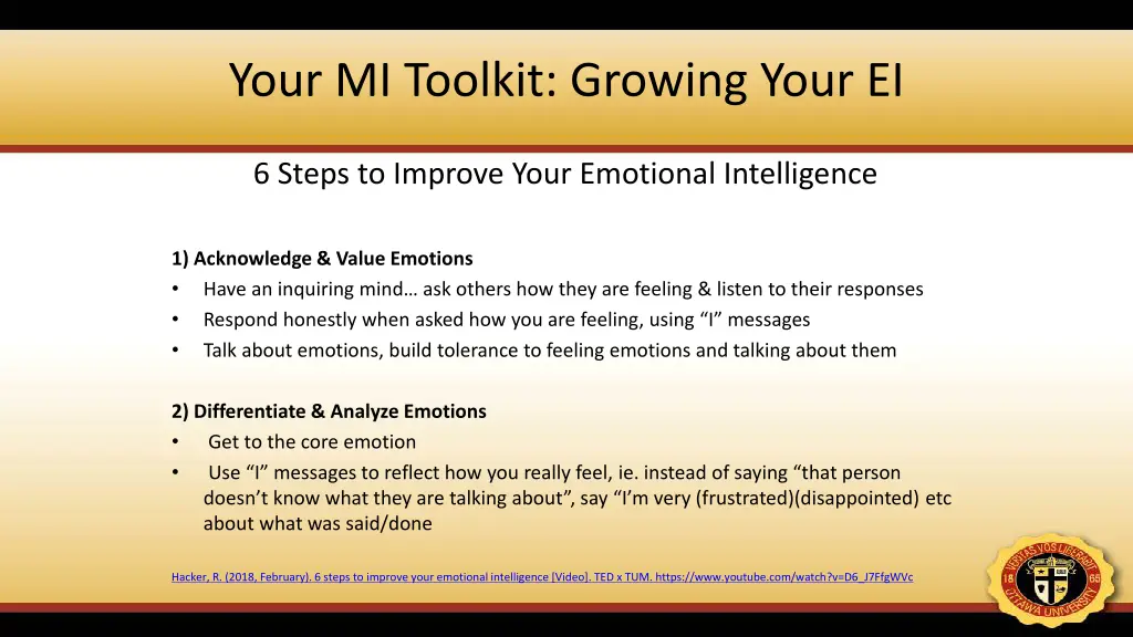 your mi toolkit growing your ei
