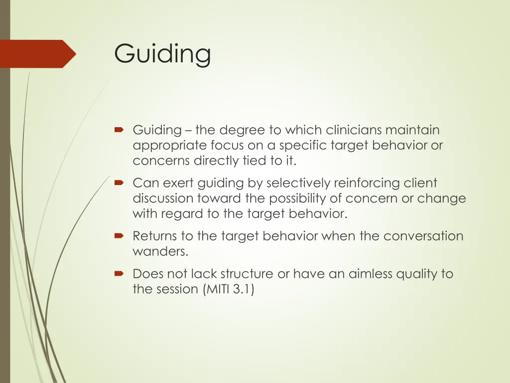 guiding