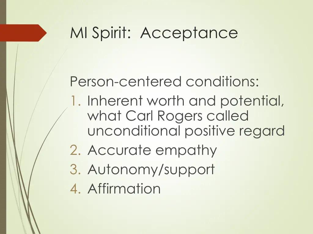 mi spirit acceptance