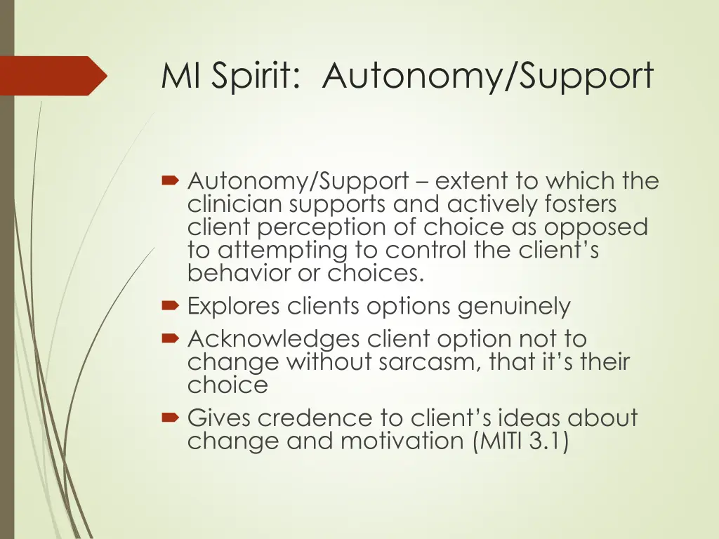 mi spirit autonomy support
