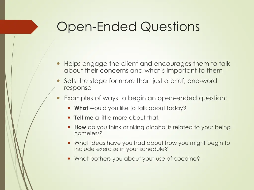 open ended questions