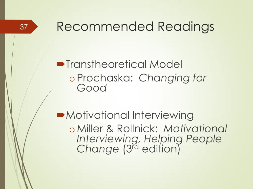recommended readings