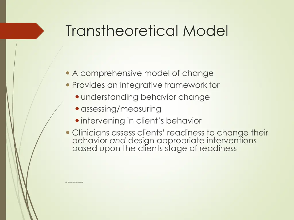 transtheoretical model